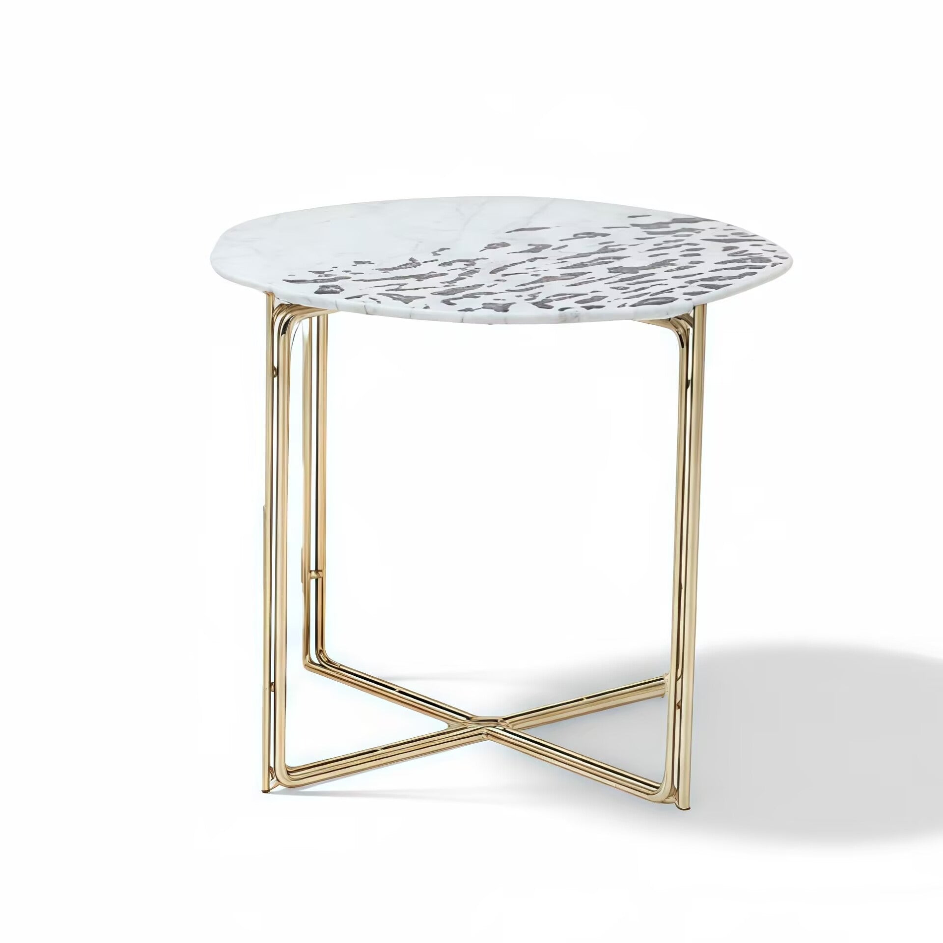 Ragali.2 Luxurious Marble Modern Minimalism Stainless Steel Side Table