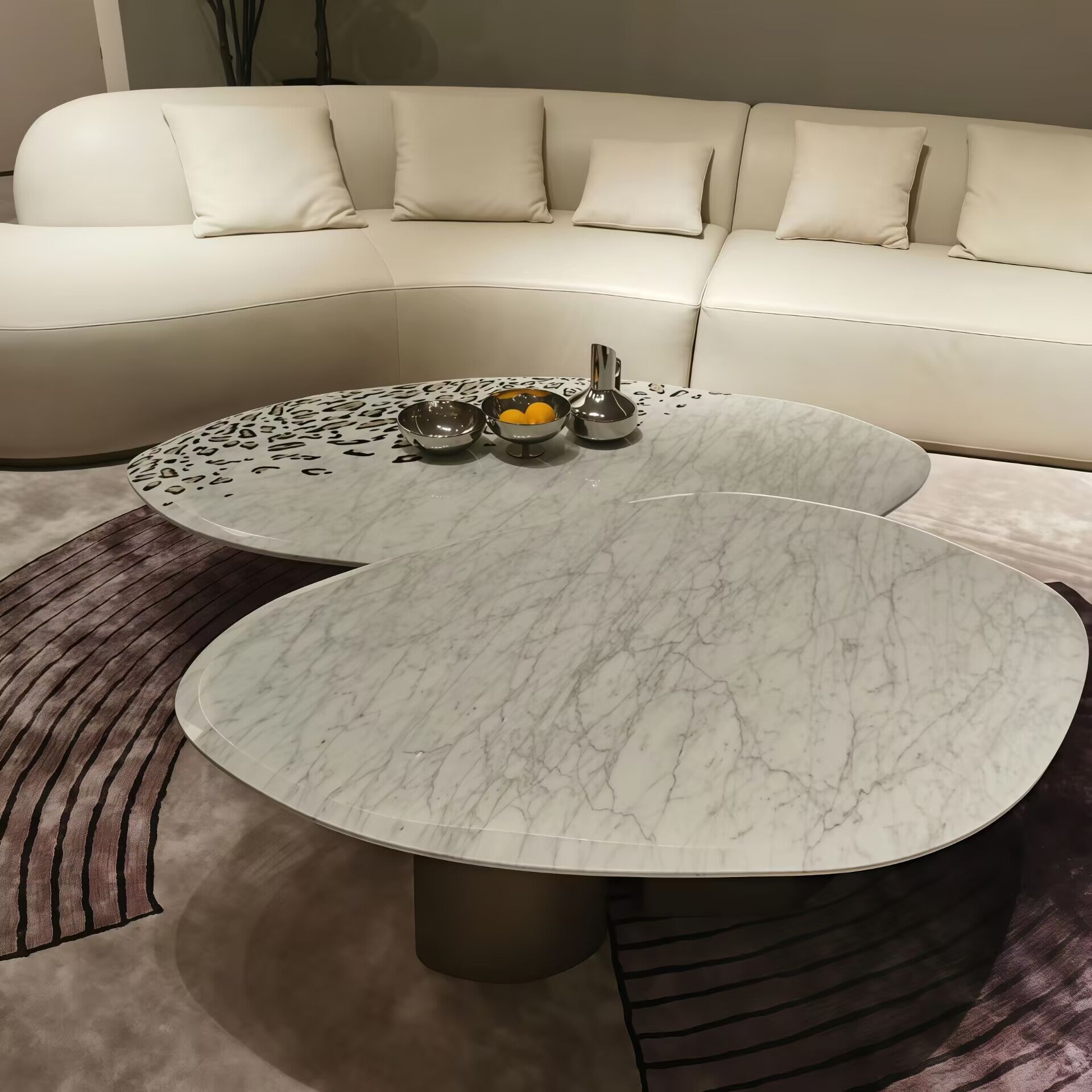Rchi-Galite Living Room Artistic Marble Combination Coffee Table