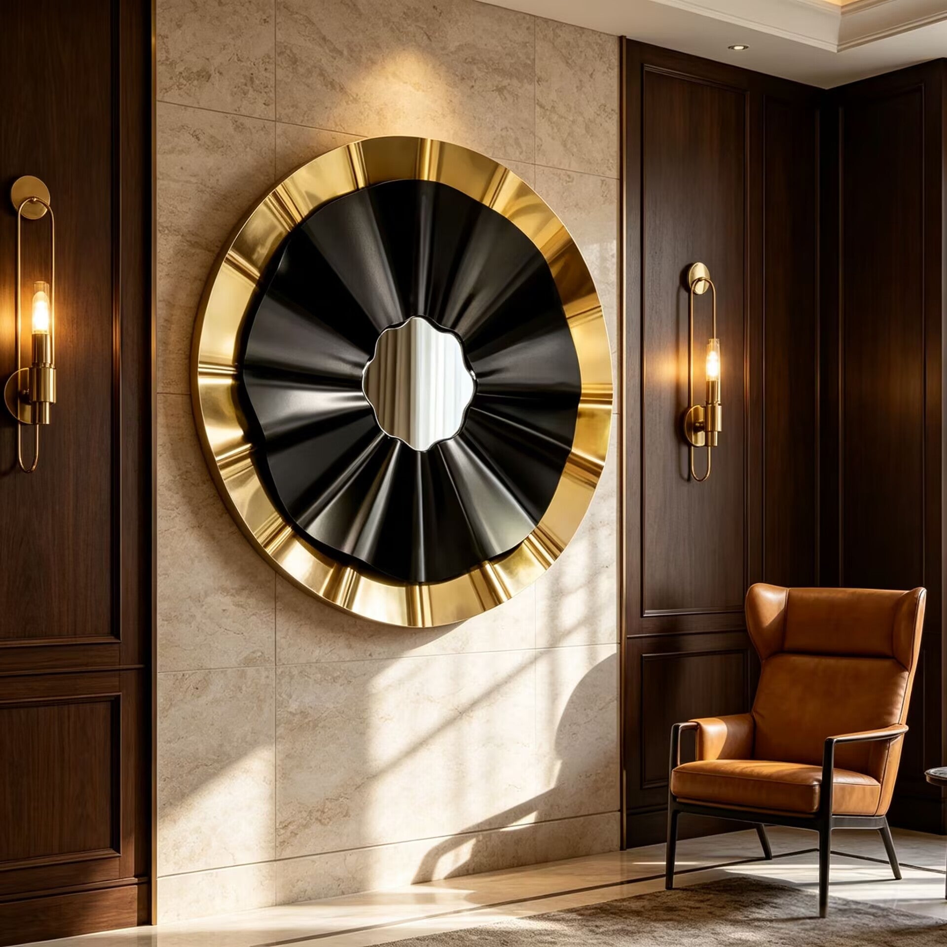 Reve 2-Tier High-End Unique Irregular Creativity Metal Decorative Mirror
