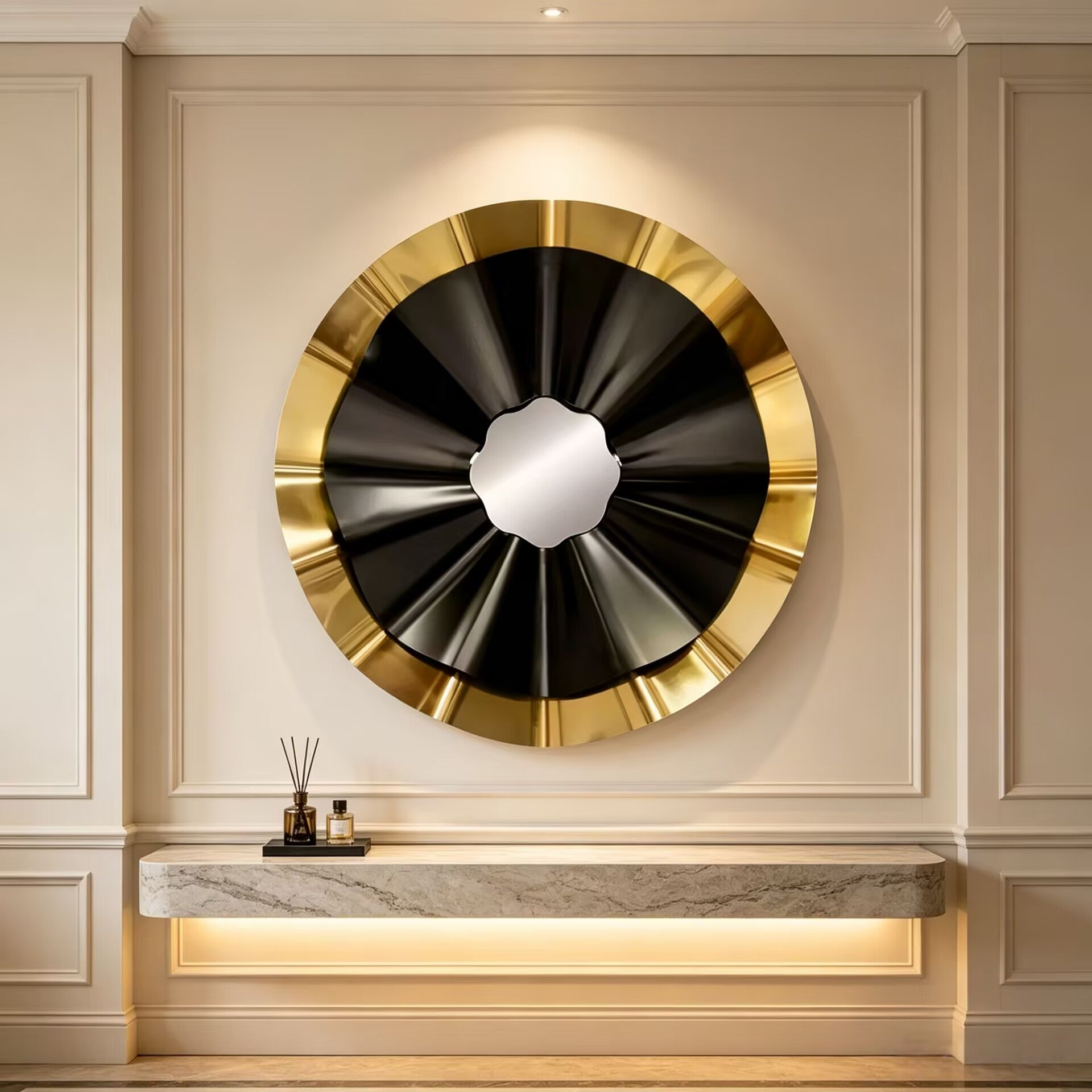 Reve 2-Tier High-End Unique Irregular Creativity Metal Decorative Mirror