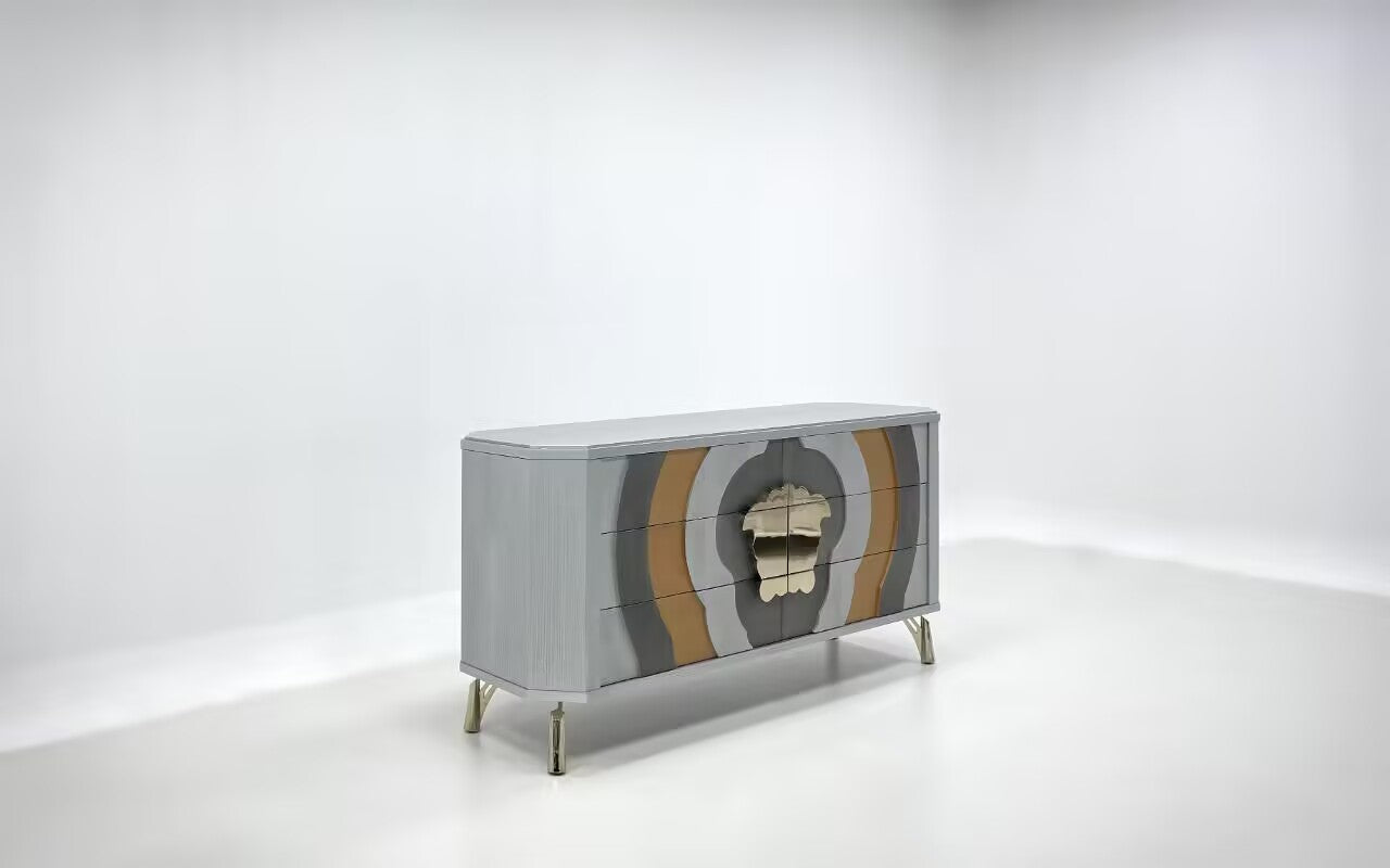 Rhapsody Italian Designer Upscale Solid Wood Customize Sideboard