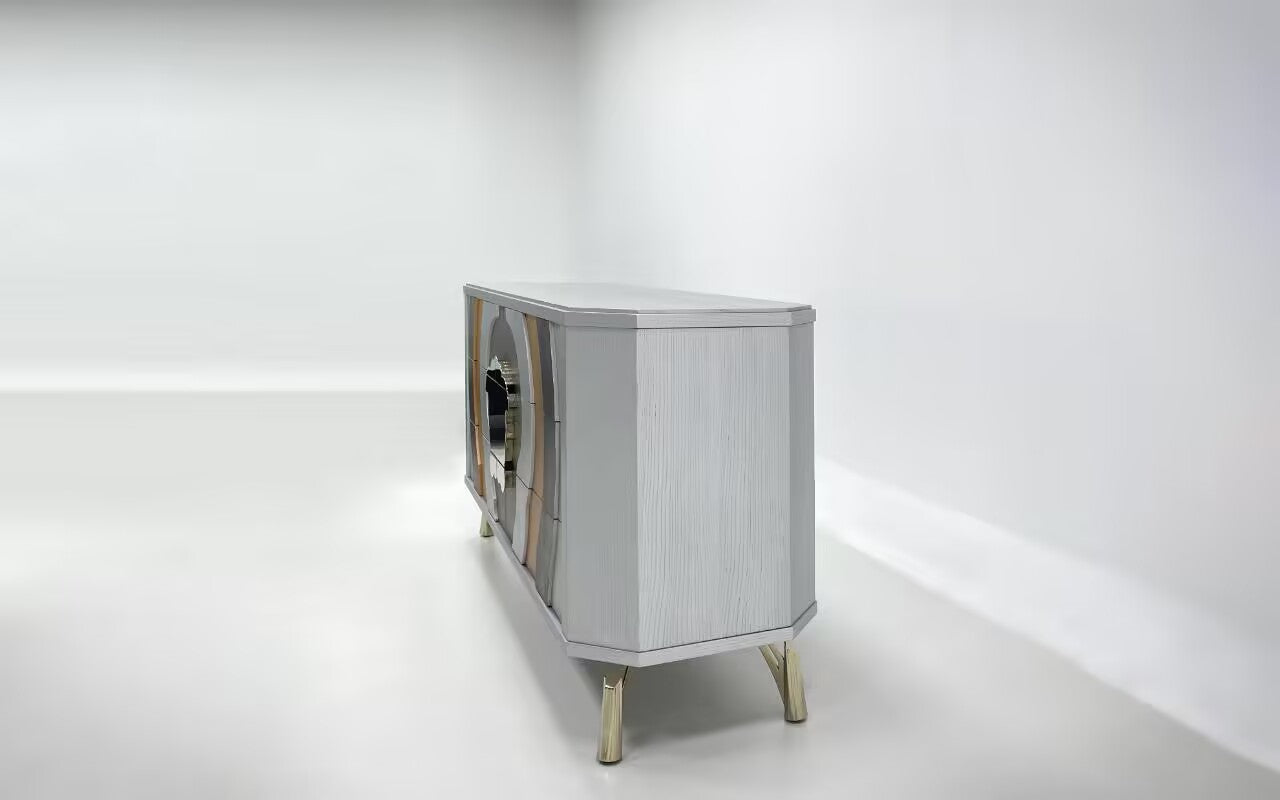 Rhapsody Italian Designer Upscale Solid Wood Customize Sideboard