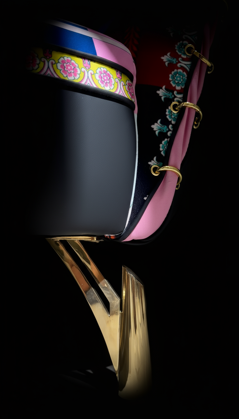 rhapsody Genuine leather creative velvet print personalized chair