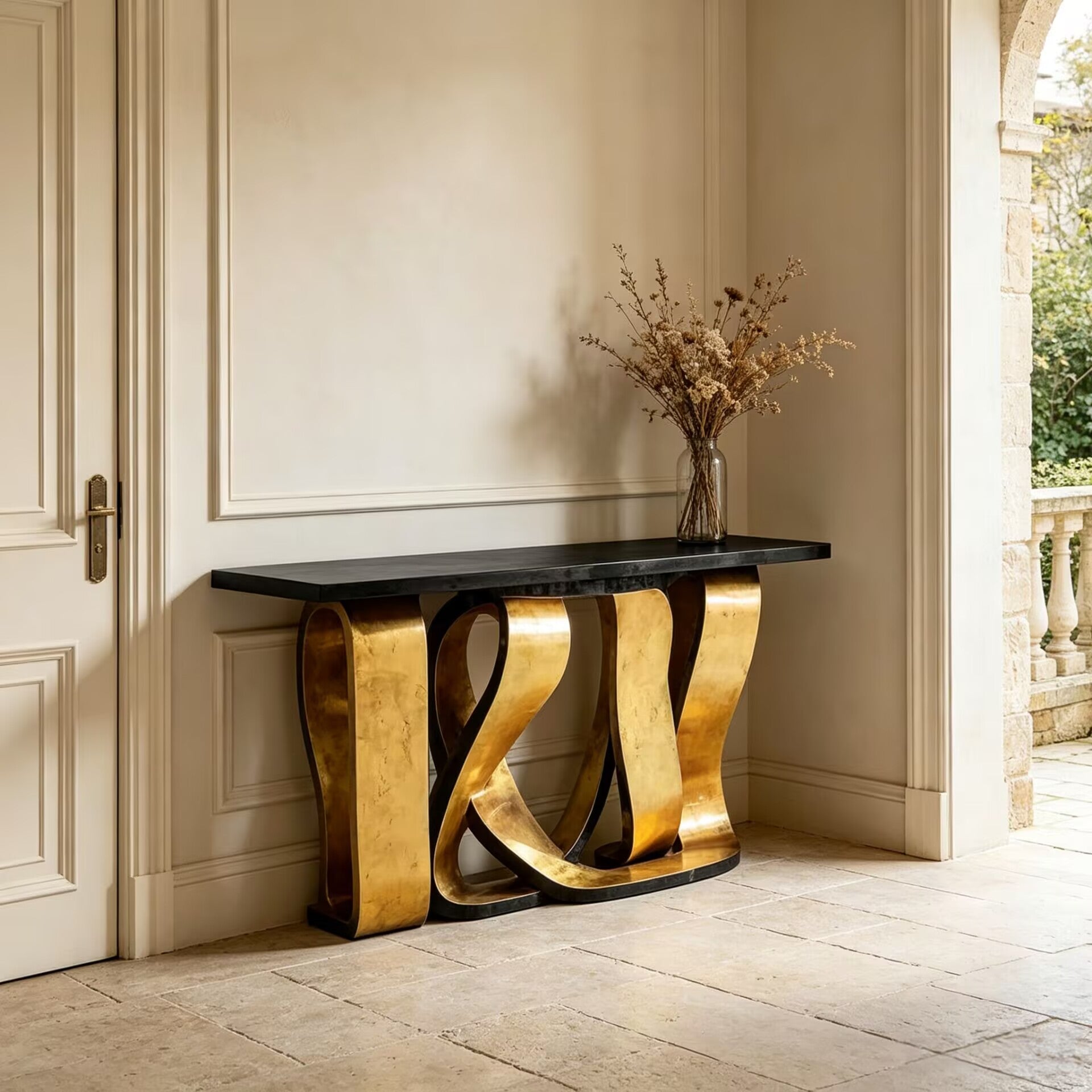 Ribbon High Quality Irregular Creativity Customize Metal Console