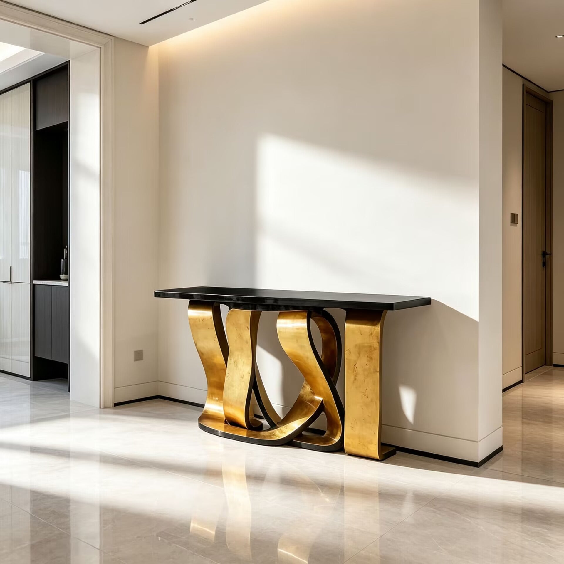 Ribbon High Quality Irregular Creativity Customize Metal Console
