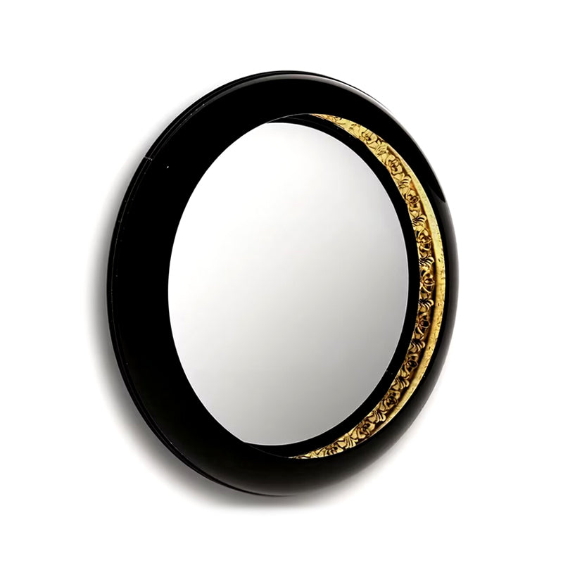 Ring Luxury Metal Creativity Solid Wood Hanging Decorative Mirror