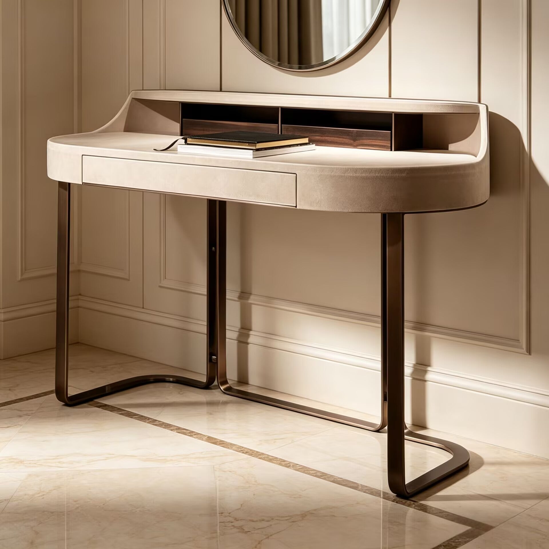 Roma Modern Luxury High-End Simplicity Solid Wood Dressing Table