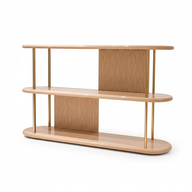 Roma Modern Creativity High End Metal Designer Solid Wood Bookshelf
