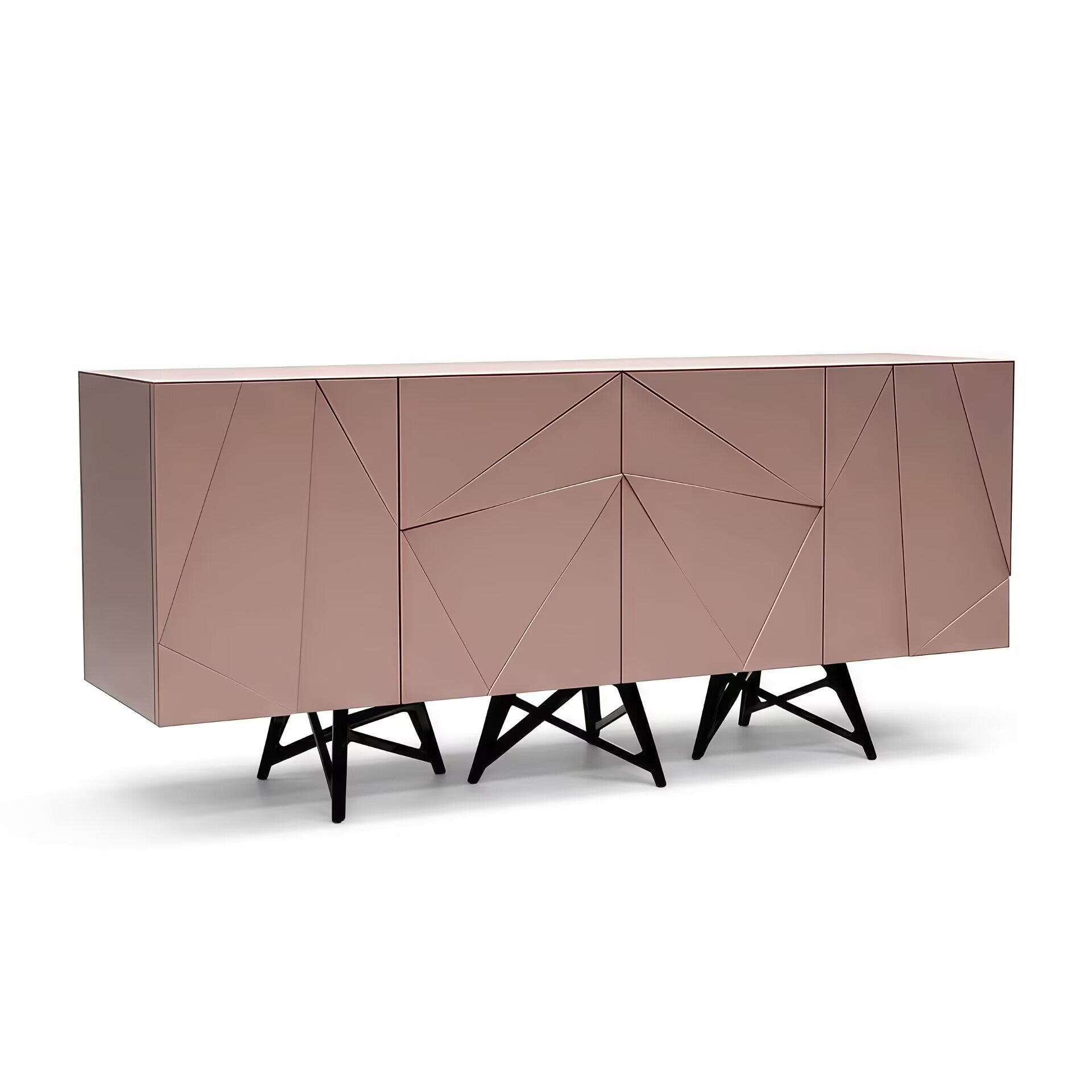 Rosalia Modern Minimalist Geometry Solid Wood Decorative Sideboard