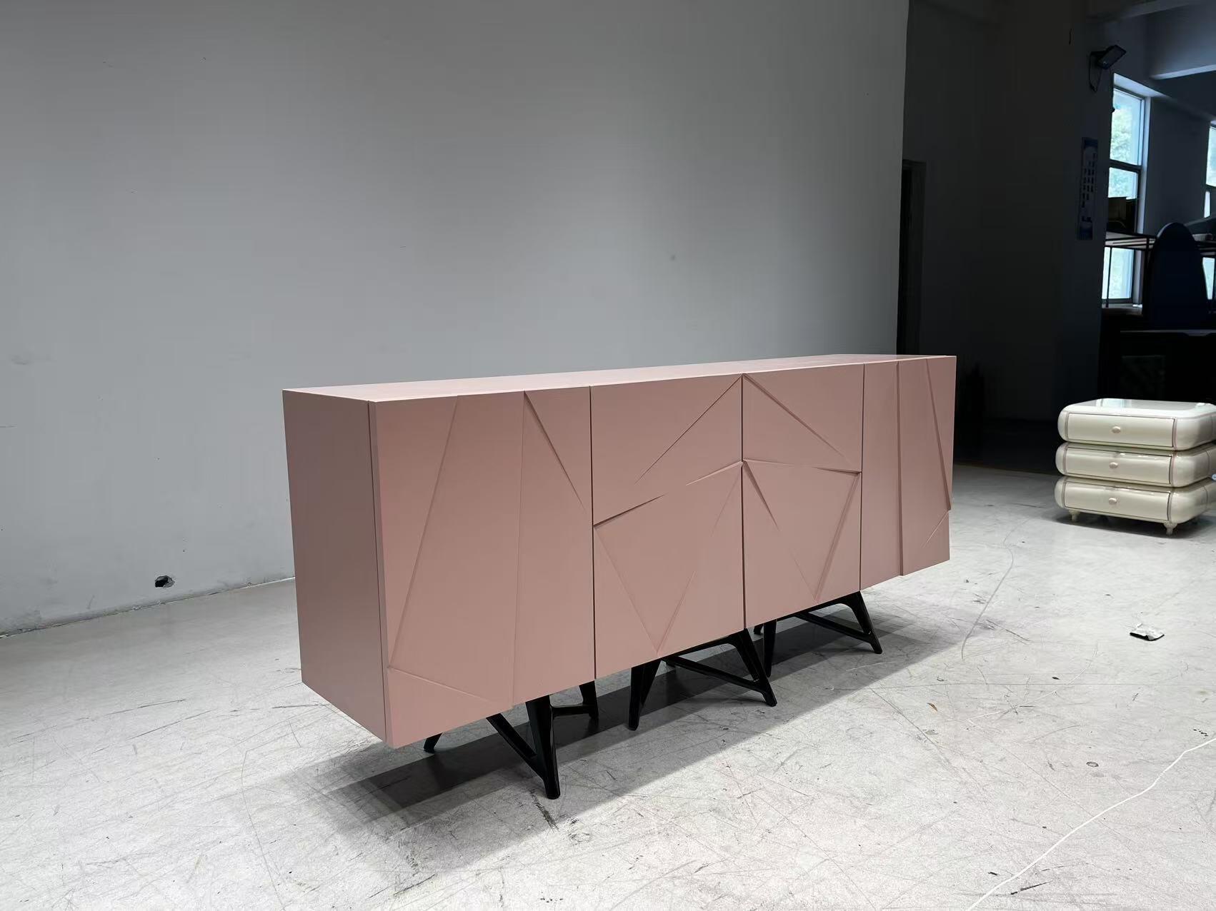 Rosalia Modern Minimalist Geometry Solid Wood Decorative Sideboard
