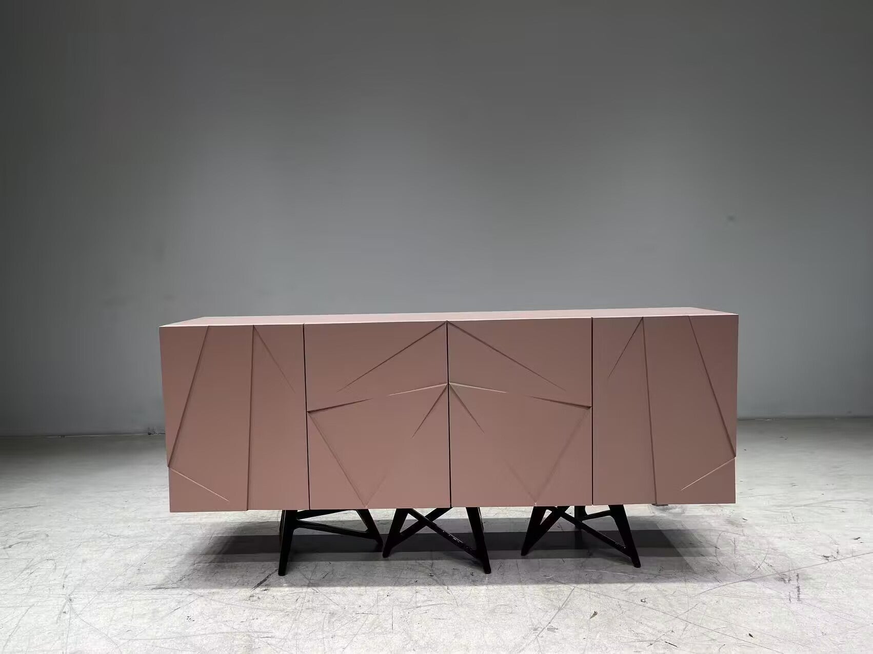 Rosalia Modern Minimalist Geometry Solid Wood Decorative Sideboard