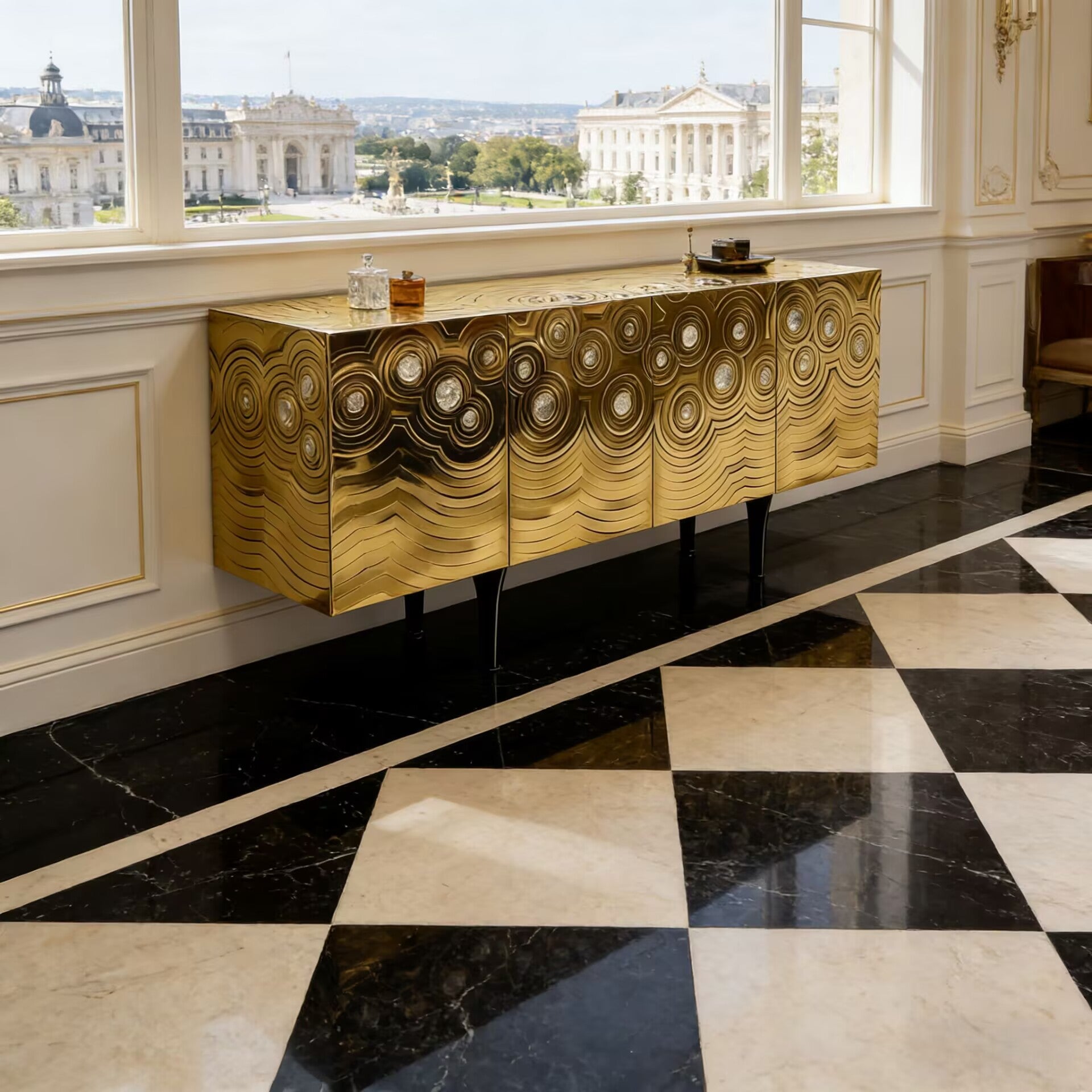 Rosanna & Paolo High Quality Luxurious Modern Metal Sideboard