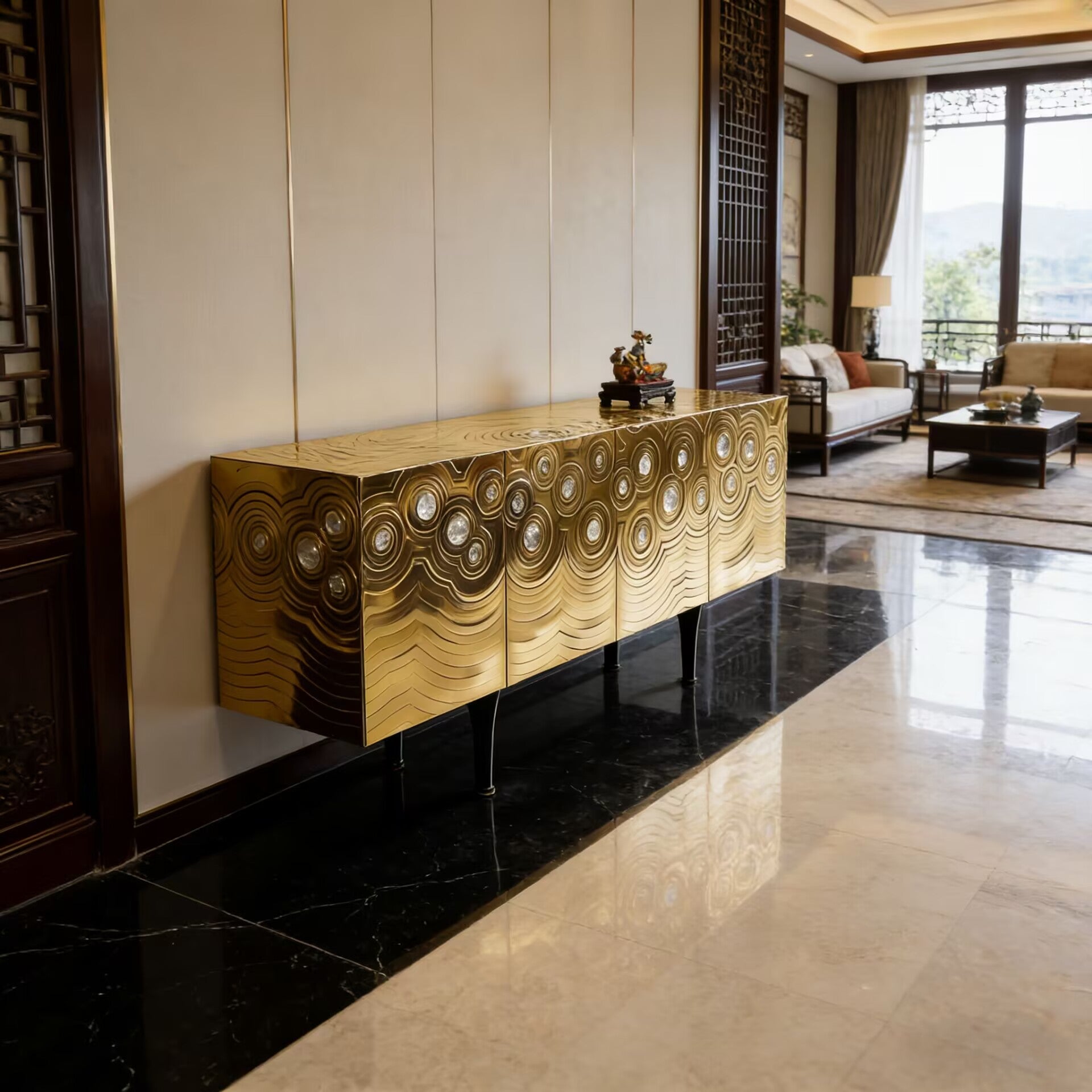 Rosanna & Paolo High Quality Luxurious Modern Metal Sideboard