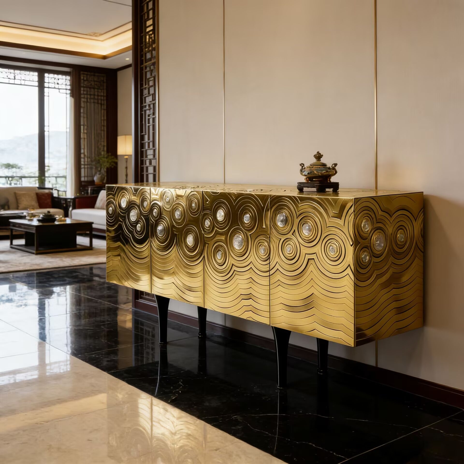 Rosanna & Paolo High Quality Luxurious Modern Metal Sideboard