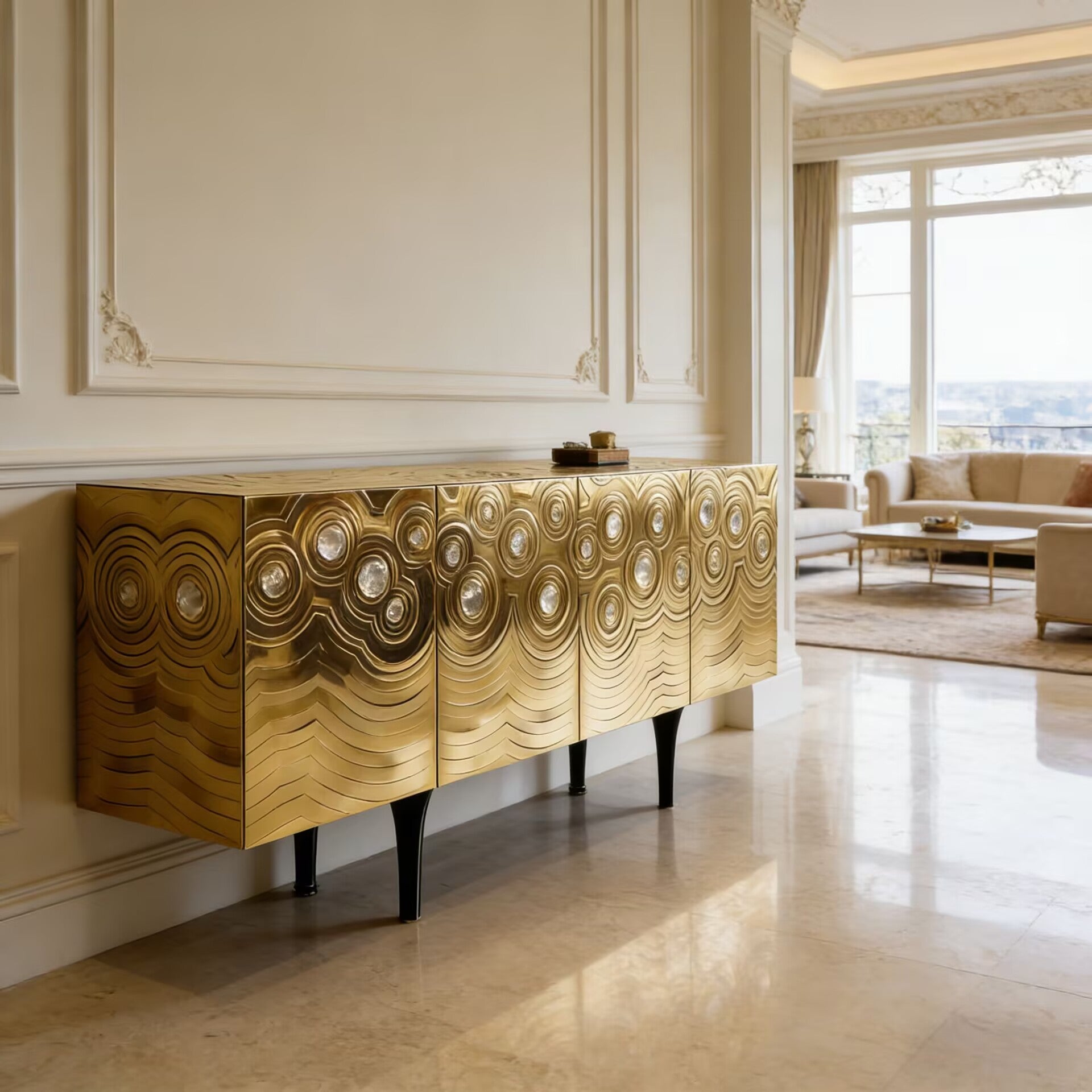 Rosanna & Paolo High Quality Luxurious Modern Metal Sideboard