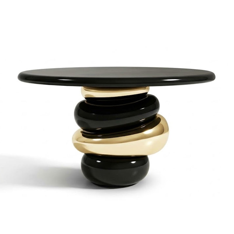 Ruche Artistic Designer Simple Solid Wood Stacking Round Console Table