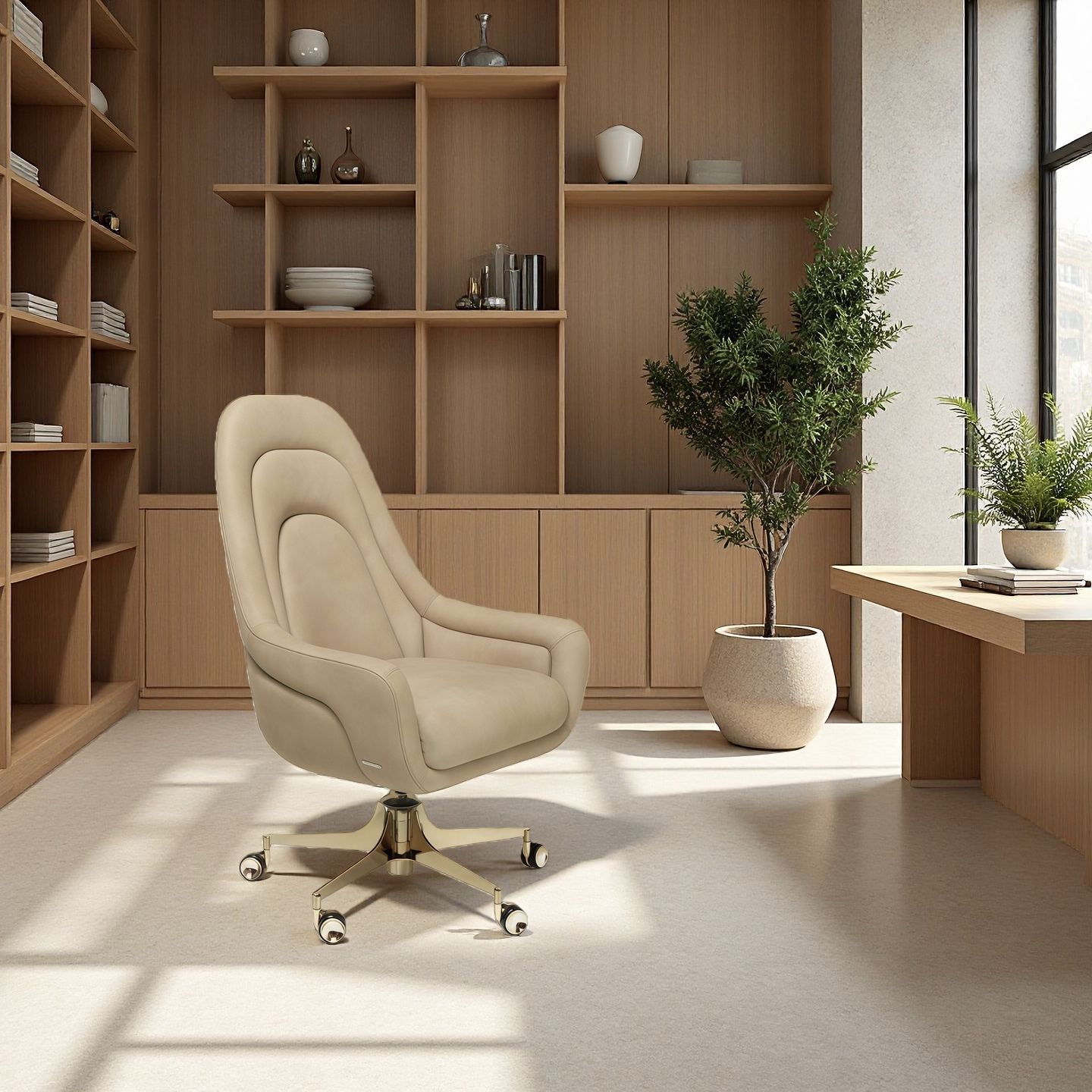 Sadko Luxury Italian Style Metal Backrest High End Office Chair