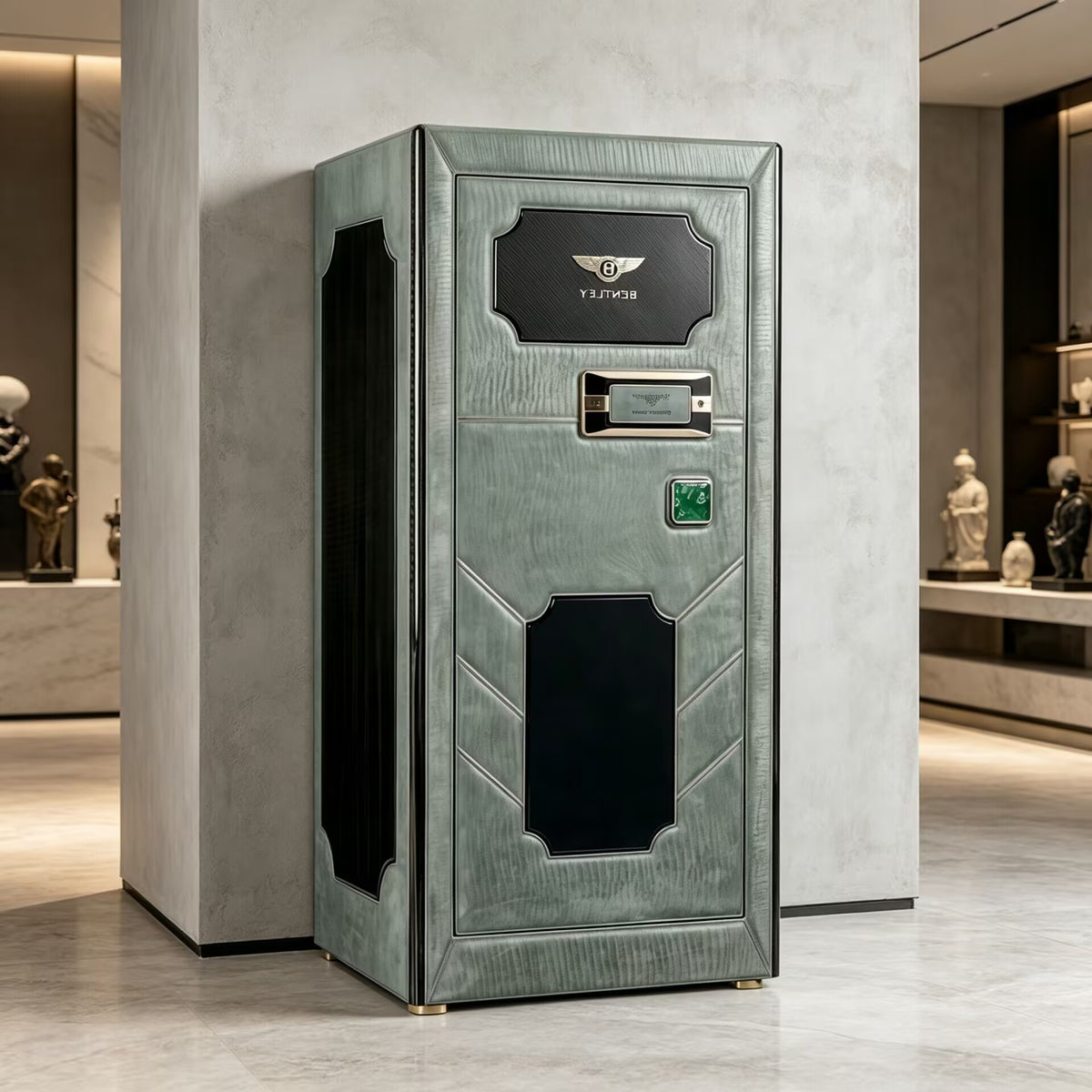 Designer High-End Solid Wood Artistic Leather Customize Safe