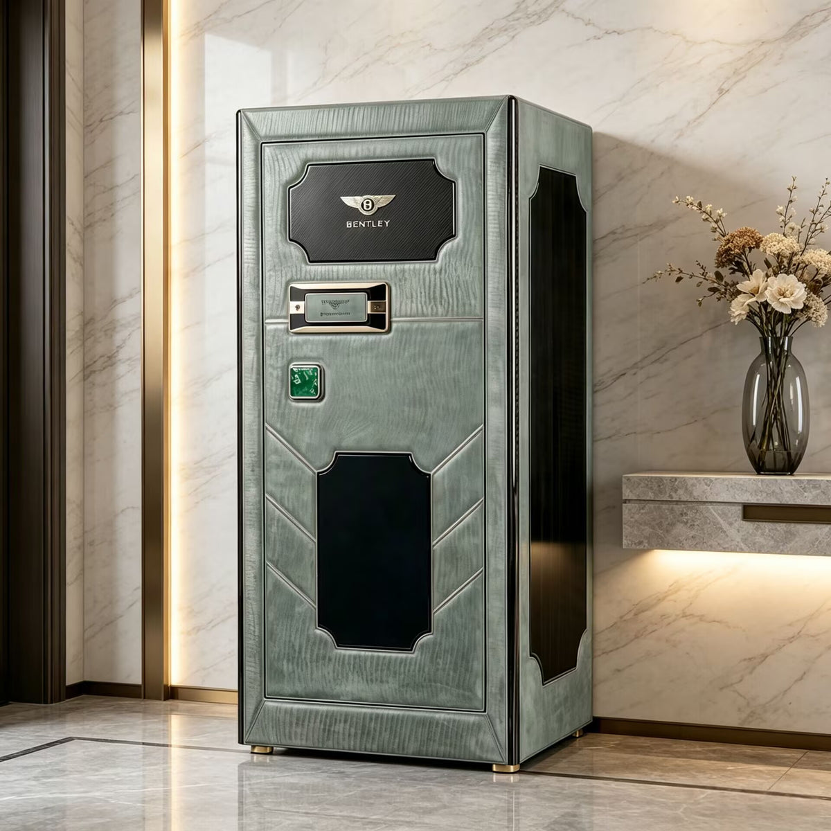 Designer High-End Solid Wood Artistic Leather Customize Safe