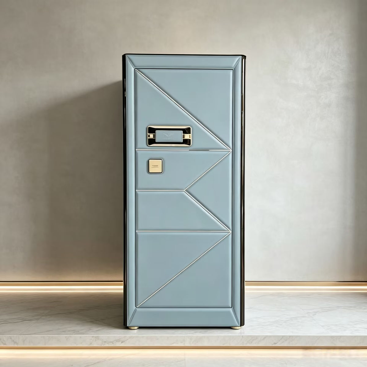 High Quality Luxurious Leather Creativity Minimalist Solid Wood Villa Safe