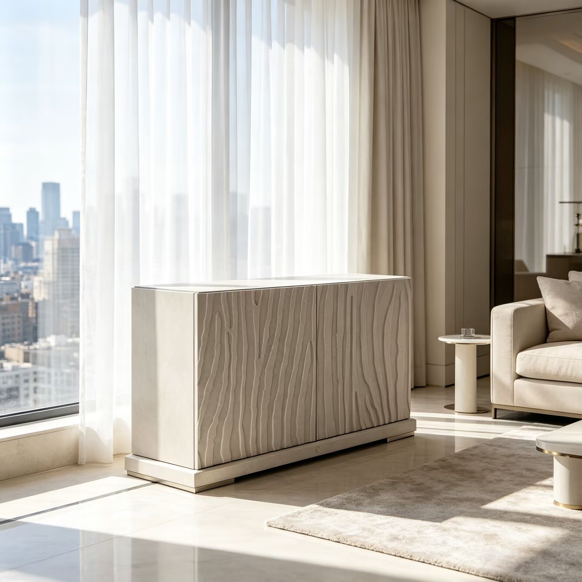 Sahara Villa Living Room High-End Minimalism Solid Wood Sideboard