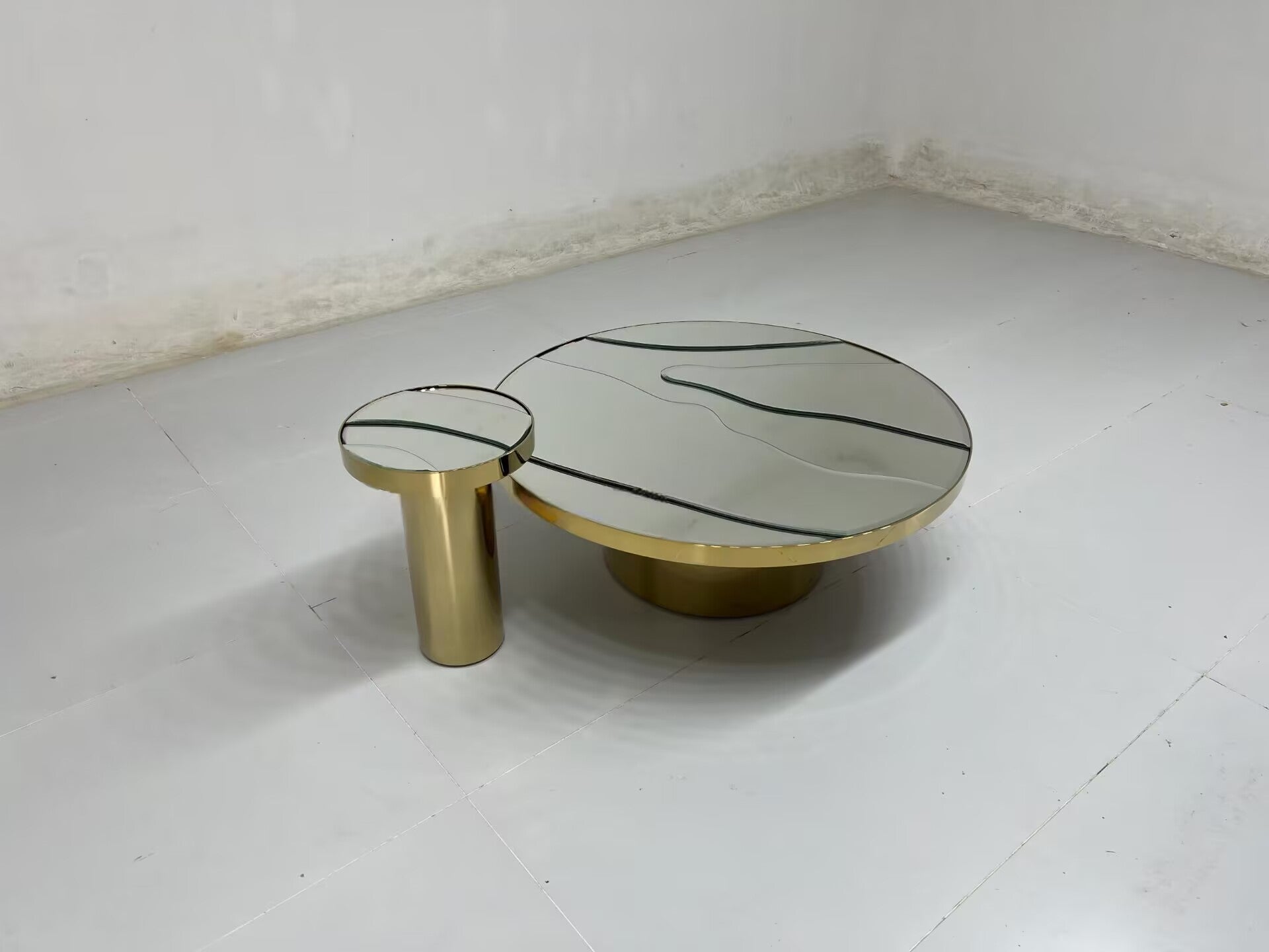 Sahara Living Room Artistic Stainless Steel Circle Coffee Table