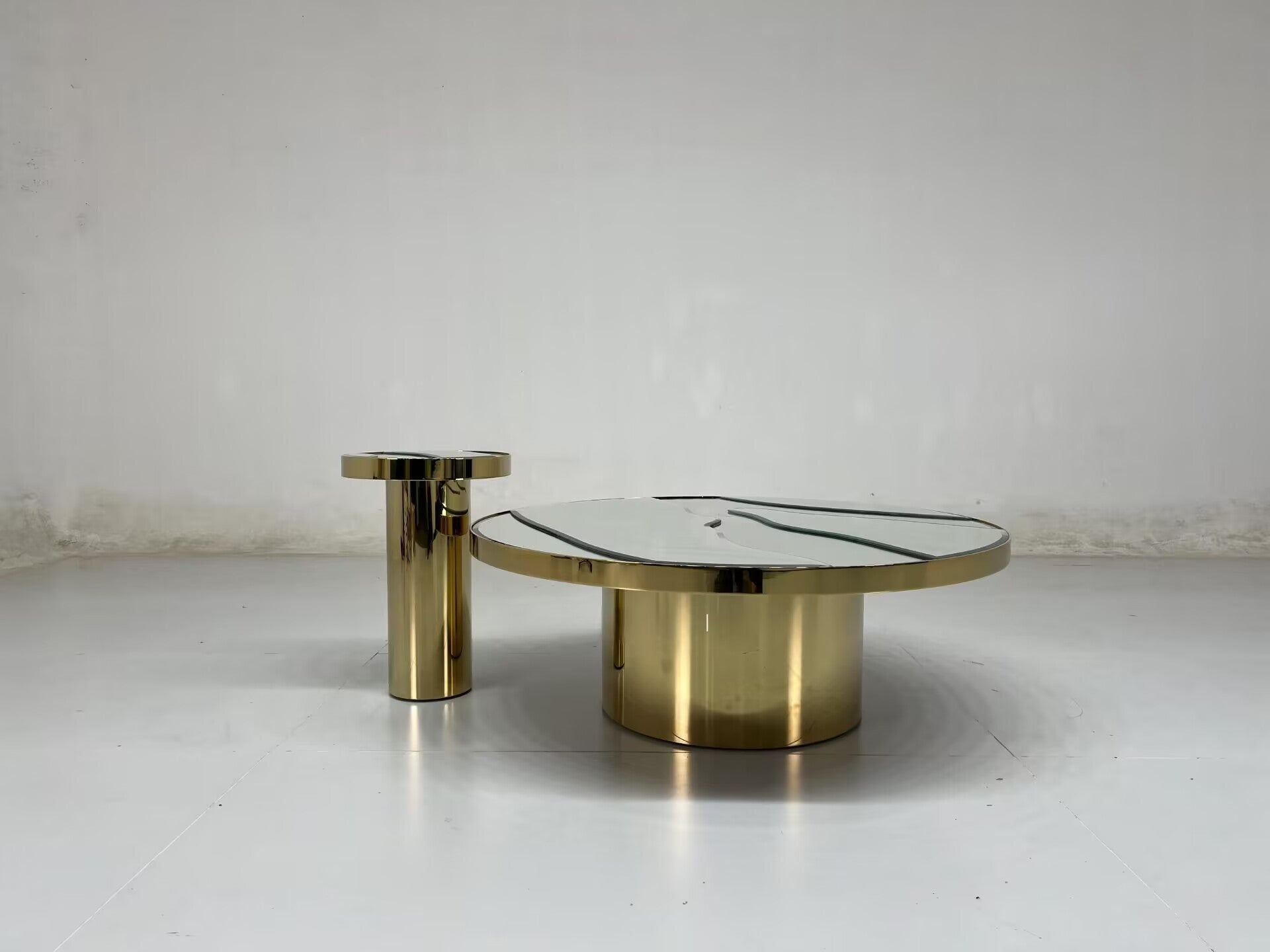Sahara Living Room Artistic Stainless Steel Circle Coffee Table