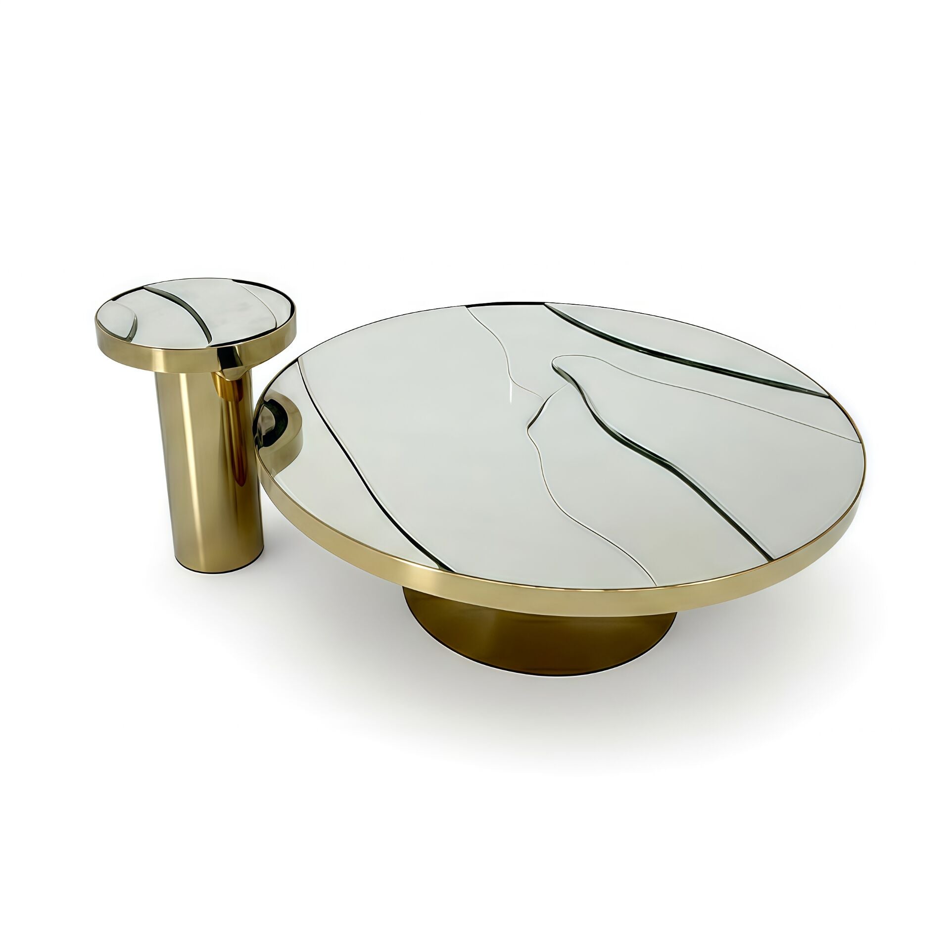 Sahara Living Room Artistic Stainless Steel Circle Coffee Table