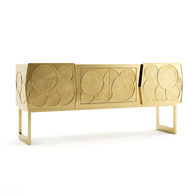 Samurai High Quality Unique Creativity Solid Wood Metal Sideboard