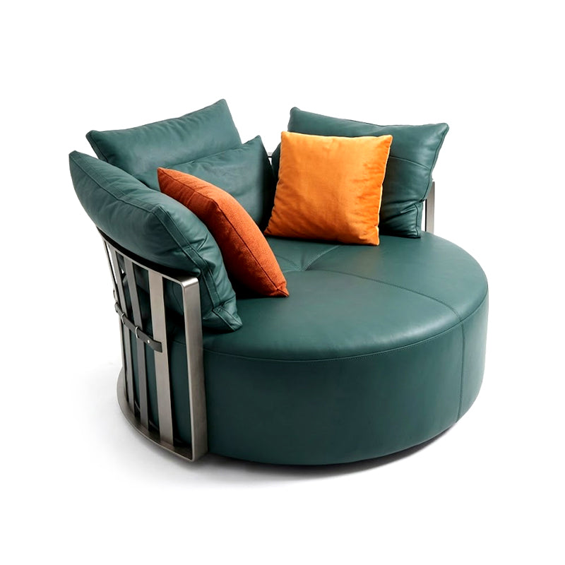 Scarlett Living Room Modern Designer Genuine Leather Sofa Chair