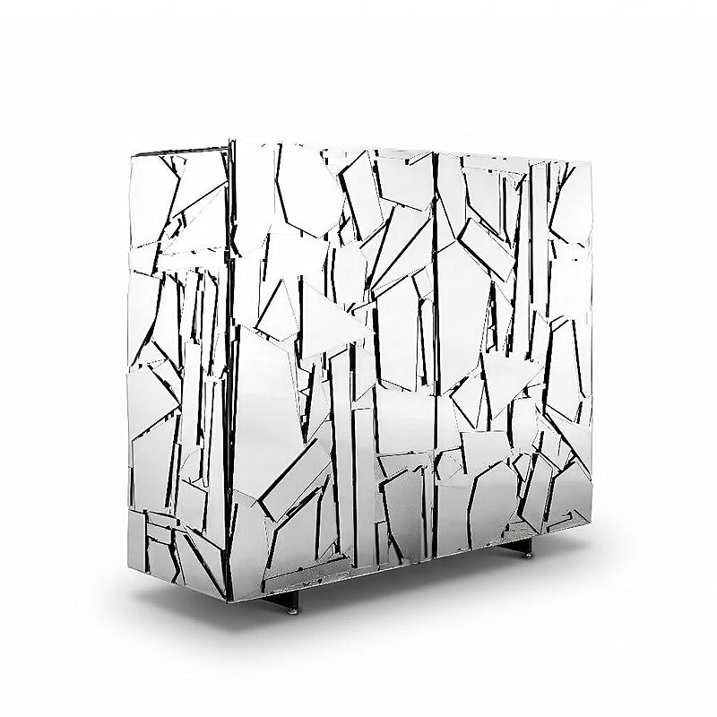 Scrigno Italian Simplicity Solid Wood Mirrored Decorating Sideboard