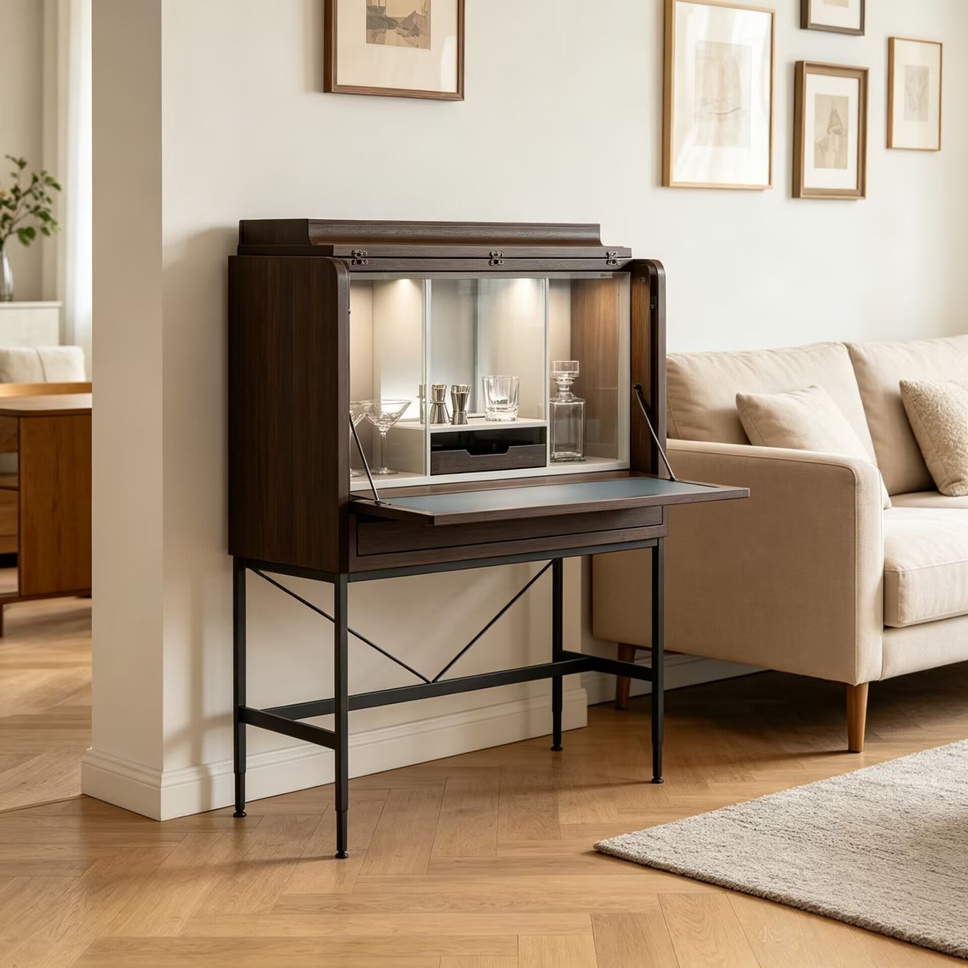 Scrinium Villa Unique Creativity Customize Solid Wood Wine Cabinet