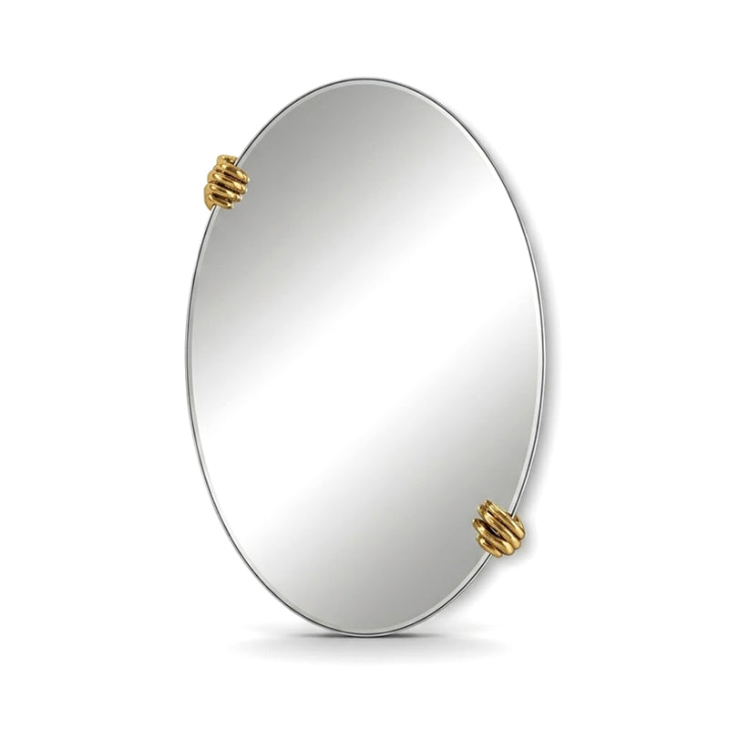 Selfie Italian Unique Creativity Brass Oval Decorative Mirror