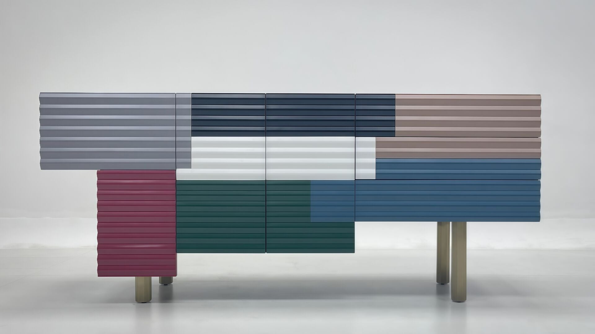 Shanty Upscale Designer Multicolor Solid Wood Decorative Sideboard
