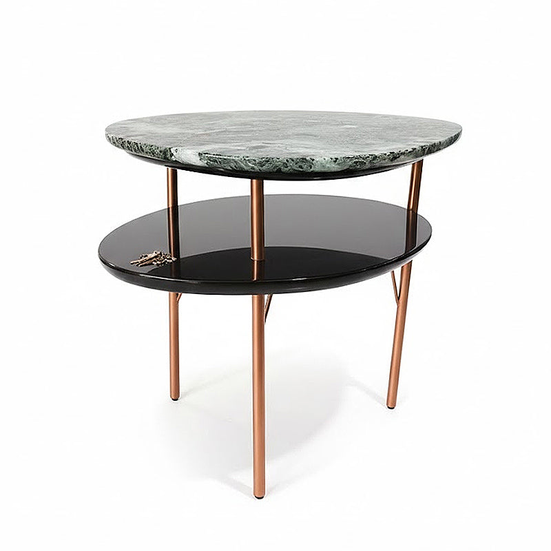 Modern Unique Creative Irregular Stainless Steel Marble Side Table