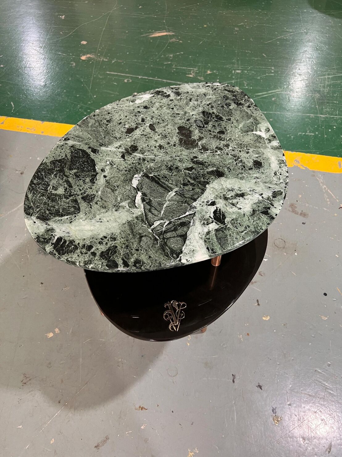 Modern Unique Creative Irregular Stainless Steel Marble Side Table