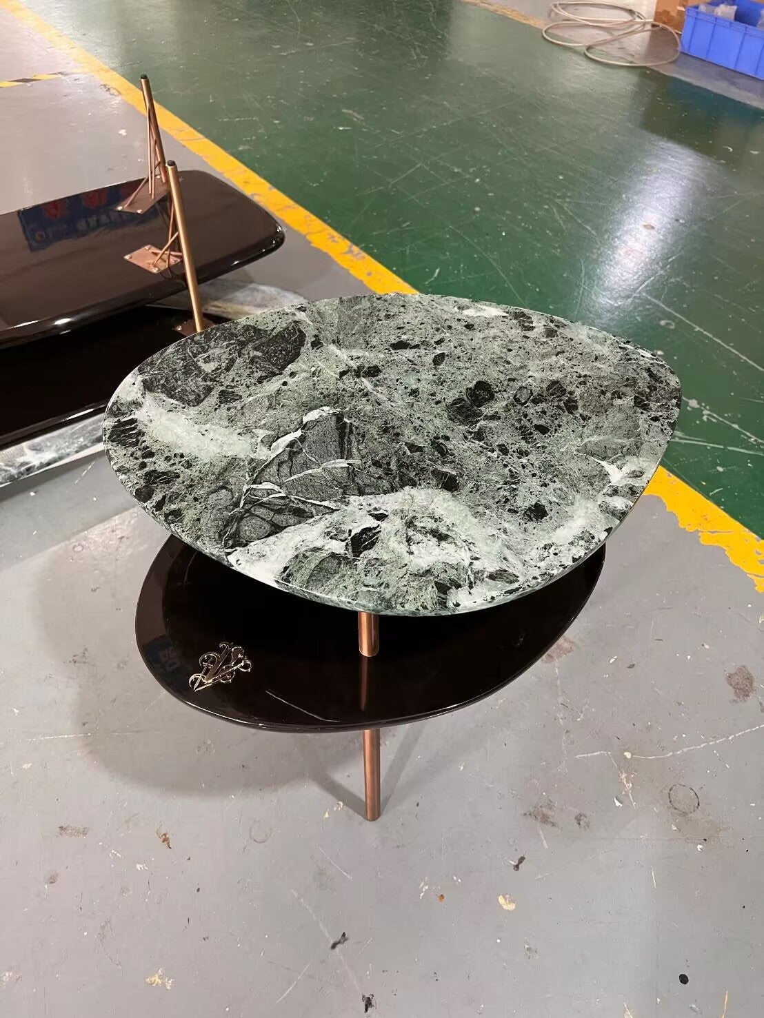 Modern Unique Creative Irregular Stainless Steel Marble Side Table