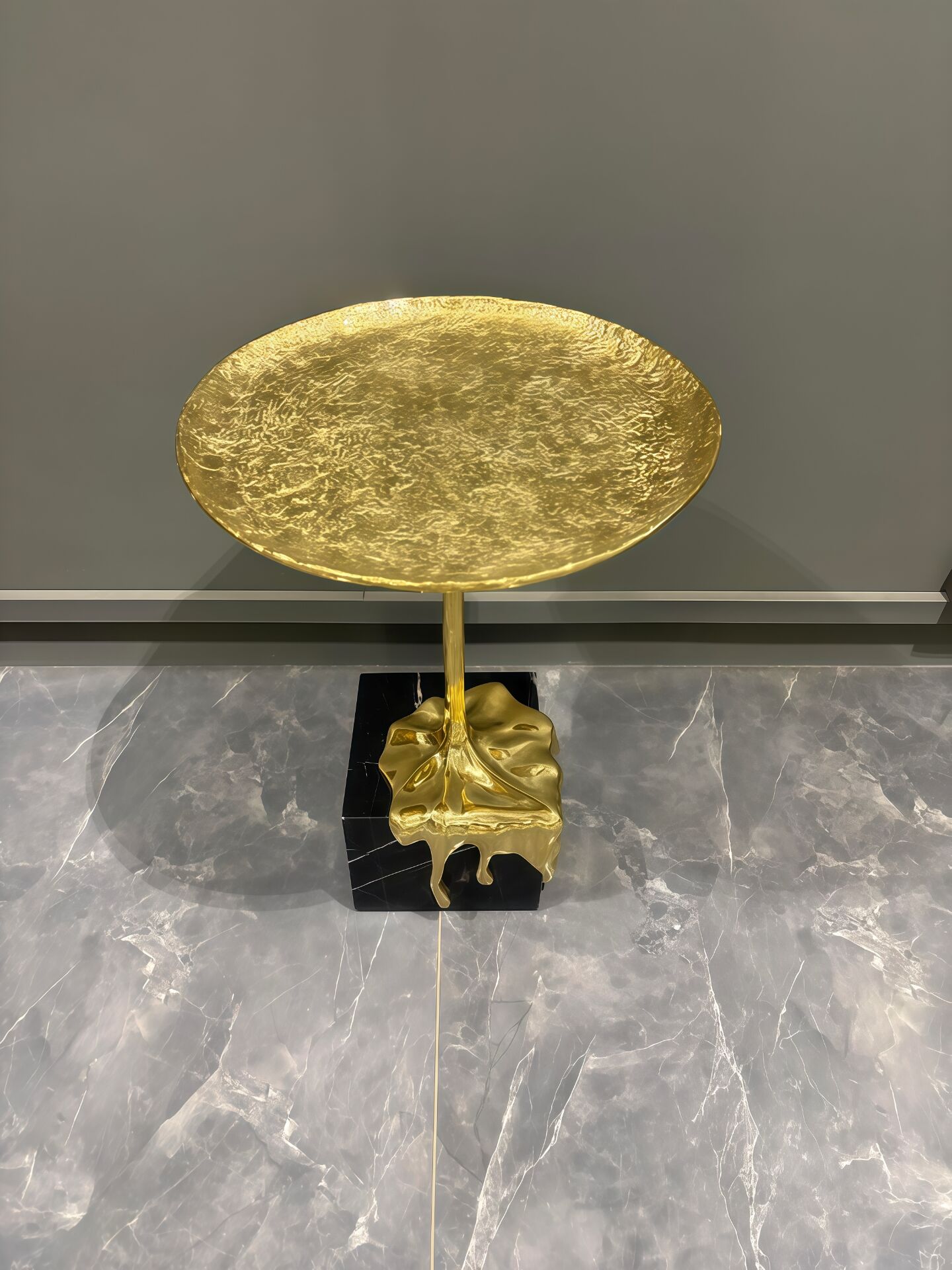 Luxury Designer Art Brass Marble Living Room Combination Side Table