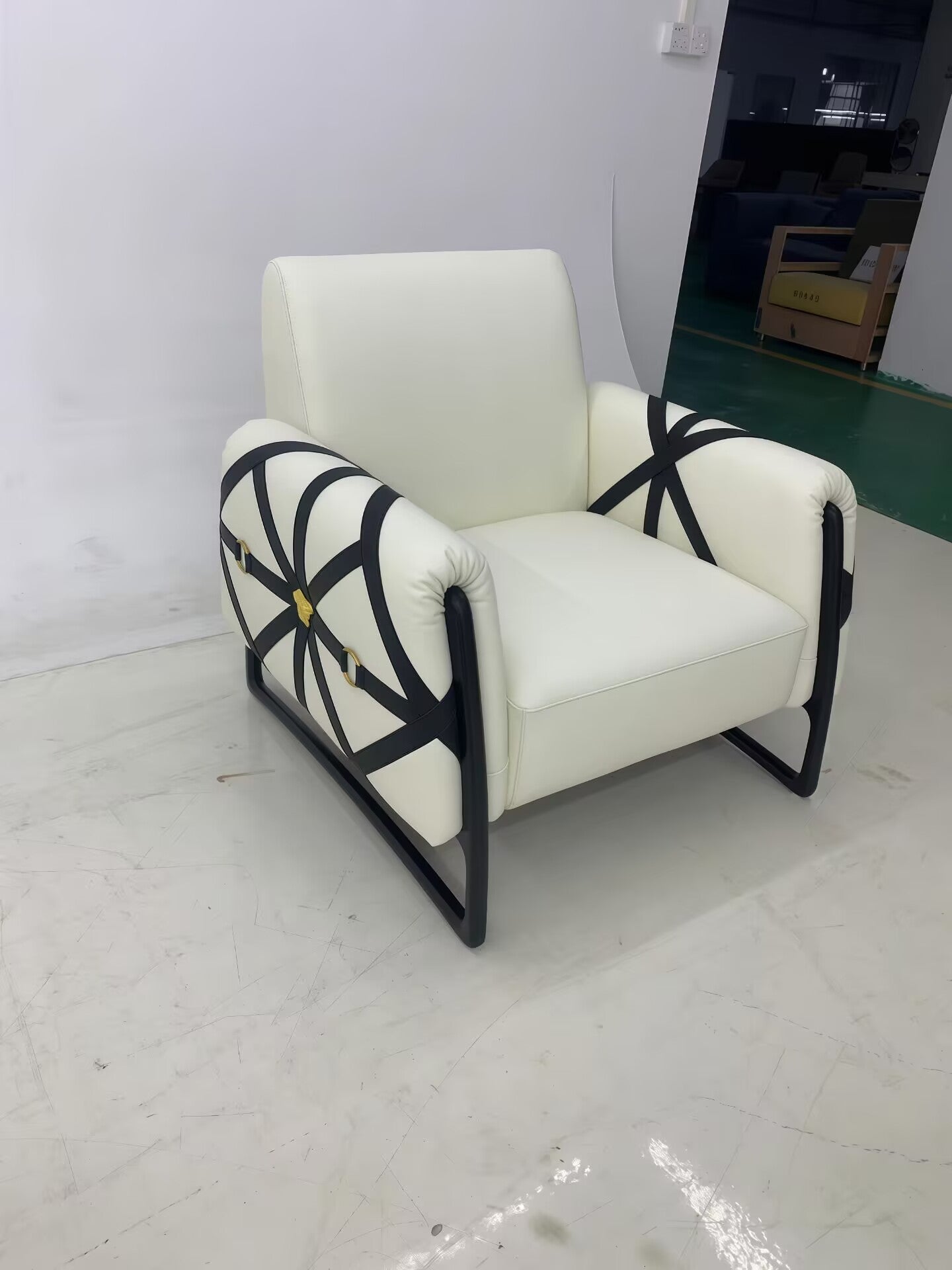 Signature Living Room Designer Artistic Fabric Single Sofa Chair