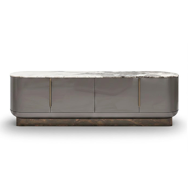 Siona Modern Artistic Solid Wood High End Marble Side Cabinet