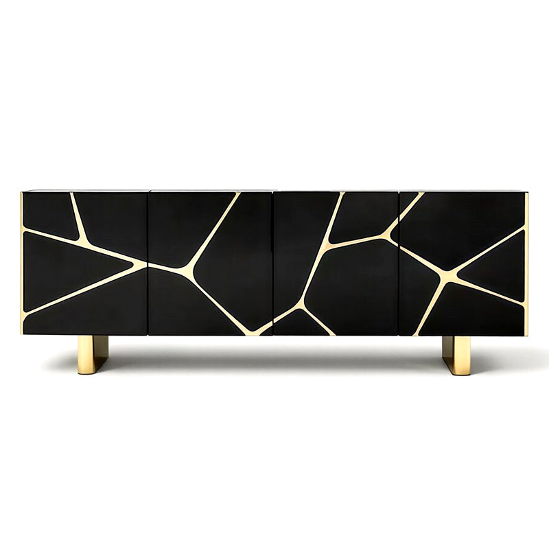Sirius Villa Living Room Creativity Stainless Steel Solid Wood Sideboard