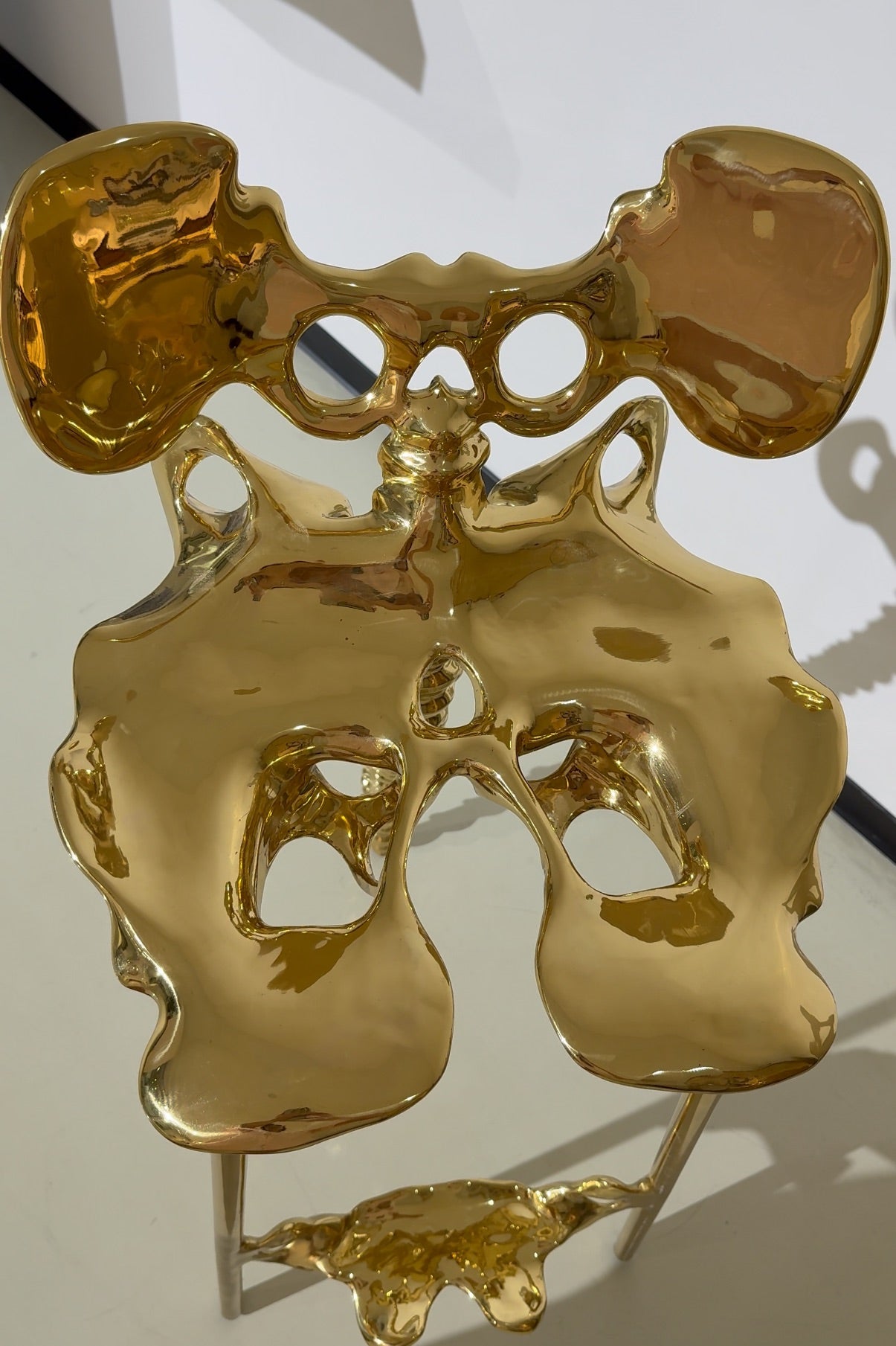 Pure copper special-shaped unique skeleton chair art furniture