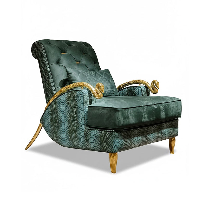 Snake Designer Artistic Modern High End Metal Fabrics Sofa Chair