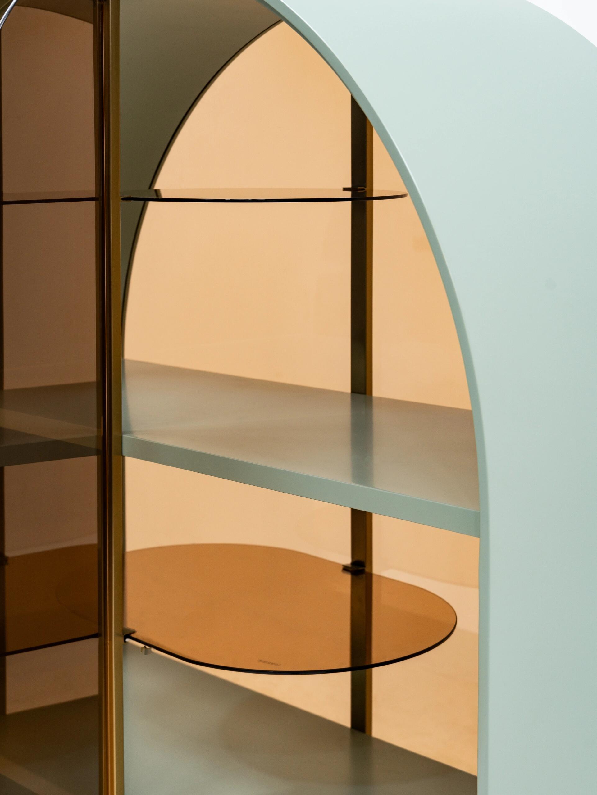 Soda Italian Minimalism Irregular Living Room Glass Wine Cabinet