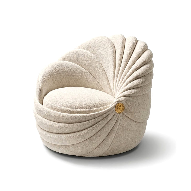 Villa Living Room Modern Minimalist Fabric Shell-Shaped Sofa Chair
