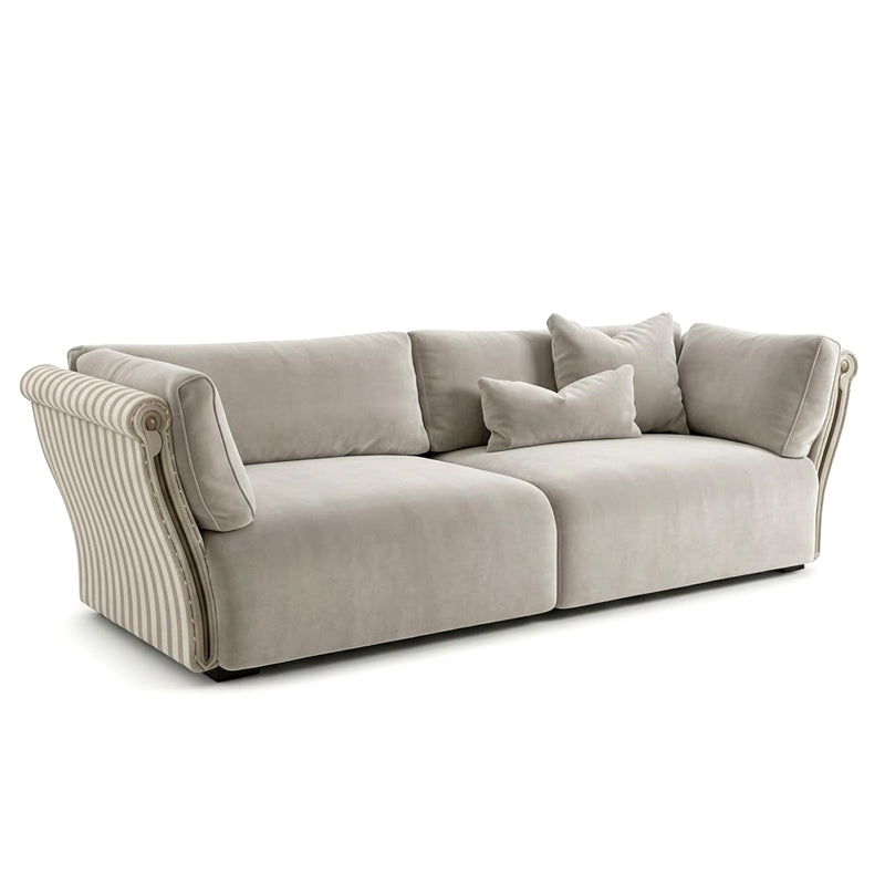 Modern Designer Solid Wood High-End Genuine Leather Sofa