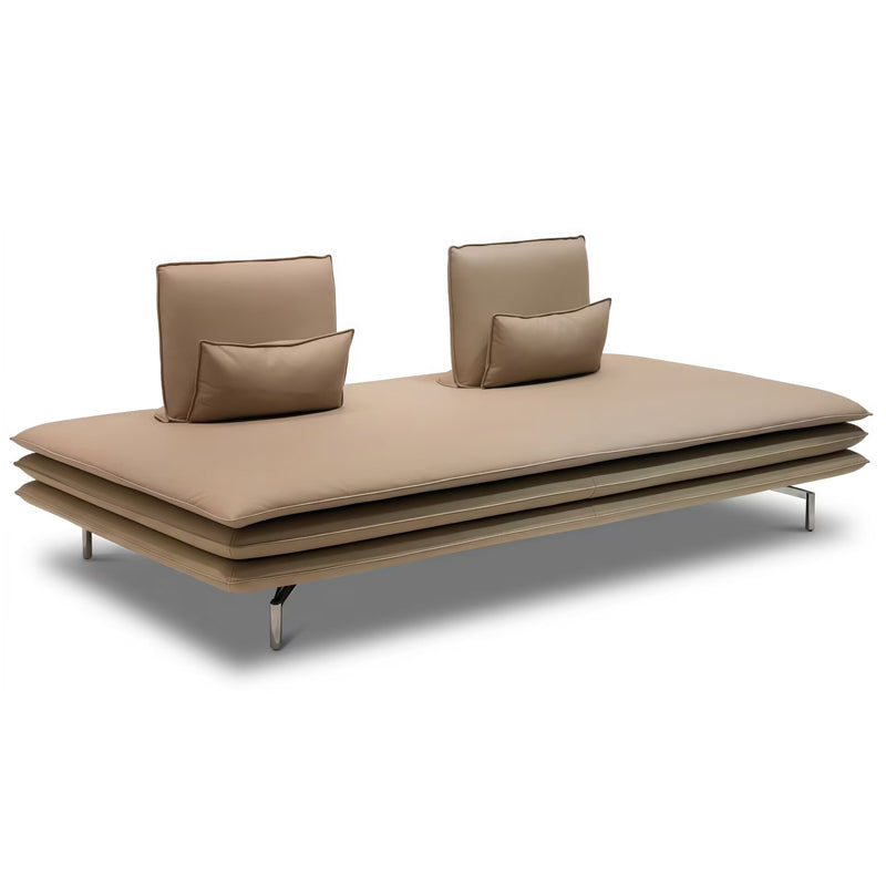Italian Minimalist Creativity Stacked Rectangles Customize Leather Sofa
