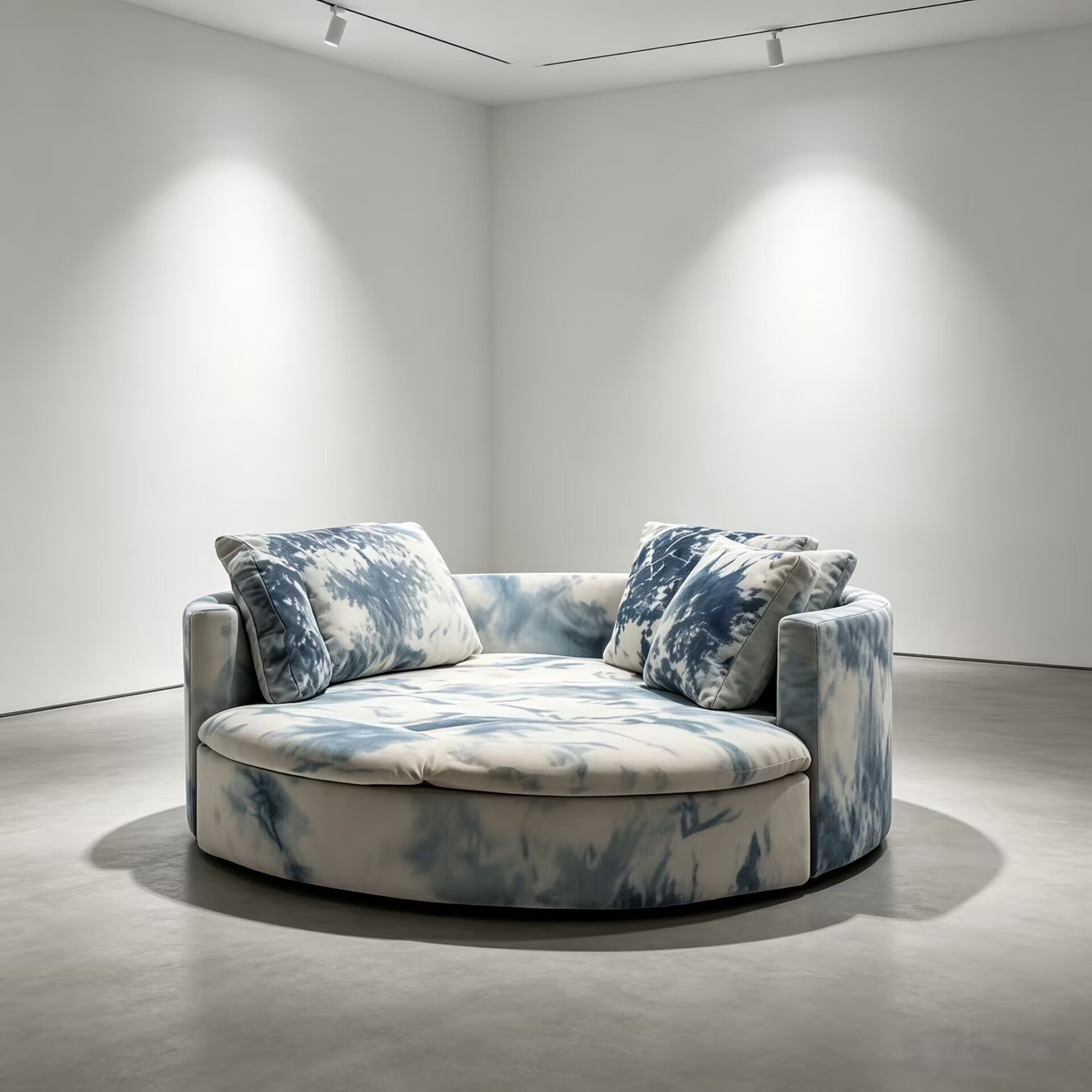 Modern Luxurious Artistic Tie-Dye High-End Round Fabric Sofa