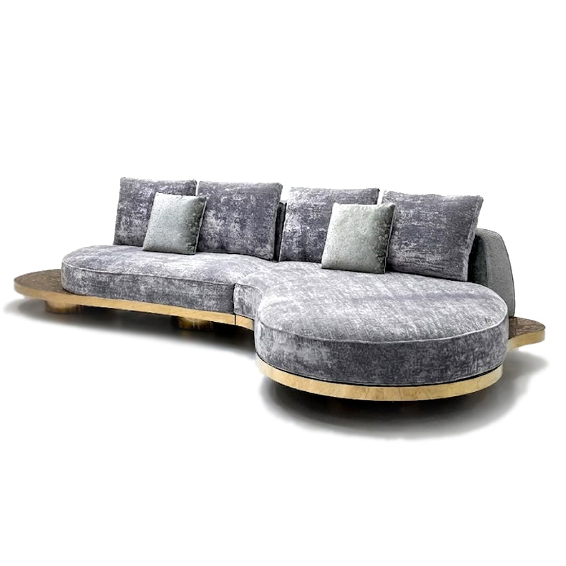 Villa Living Room Modern Minimalist Creative Curved Fabric Sofa