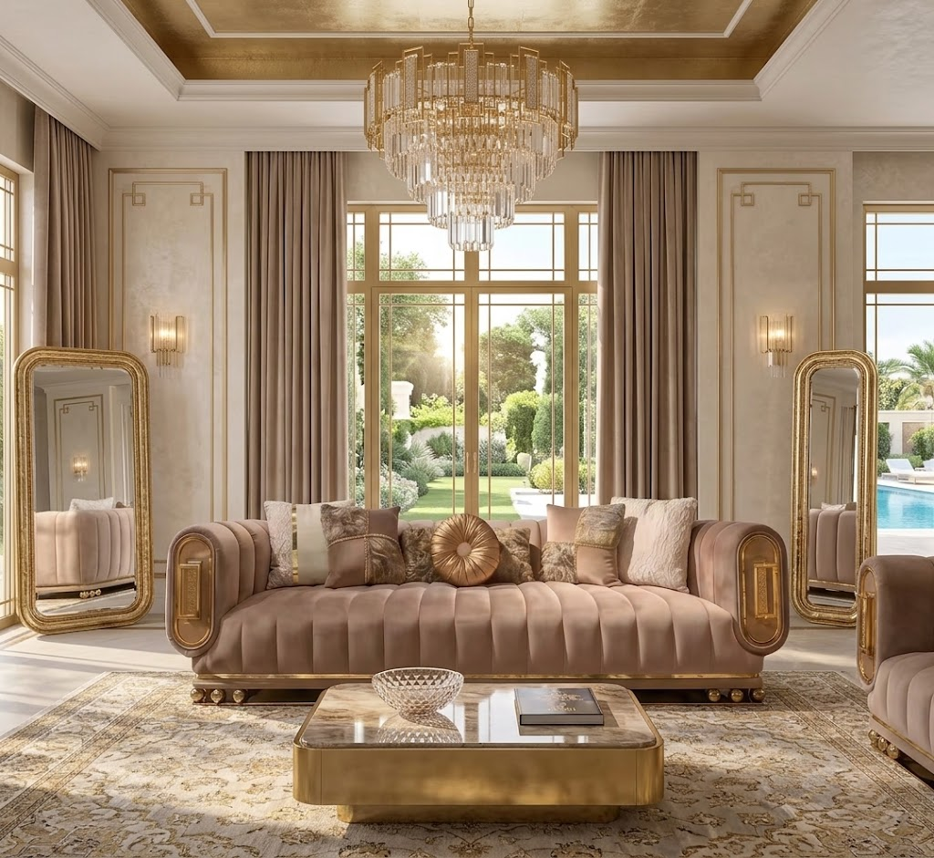 High Quality Designer Living Room Multi-Seat Straight Fabric Sofa